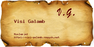 Visi Galamb névjegykártya